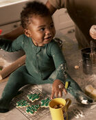 Bébé - Pyjama à manches longues uni PurelySoft - Vert, image 2 sur 6 diapositives